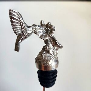 Frank Lloyd Wright Silver Hummingbird Bottle Stopper